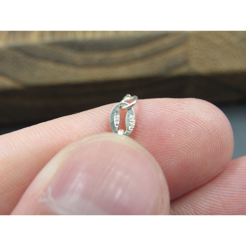 16 Sterling Silver Small Diamond Chips Simple Necklac… Gem